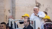 Pope Francis greets pilgrims at his general audience on Wednesday, Nov. 27, 2024, at the Vatican.