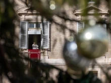 Pope Francis prays the Angelus on the feast of the Immaculate Conception, Dec. 8, 2024.