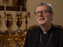 Cardinal Claudio Gugerotti, prefect of the Vatican’s Dicastery for the Eastern Churches, speaks with EWTN News during an interview at the Vatican on Dec. 11, 2024.