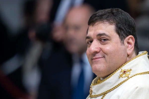 Bishop Renato Tarantelli Baccari, newly appointed auxiliary bishop of Rome and vicegerent of the Diocese of Rome, during his episcopal ordination at the Basilica of St. John Lateran, Jan. 4, 2025. Credit: Daniel Ibáñez/CNA