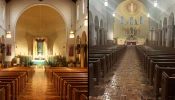 St. Benedict Church in Baltimore, Maryland (left) and St. Benedict Church in Richmond, Virginia.