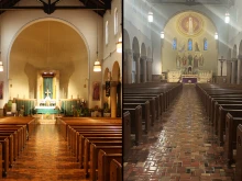 St. Benedict Church in Baltimore, Maryland (left) and St. Benedict Church in Richmond, Virginia.