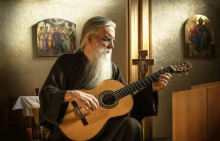 Christian singer and songwriter John Michael Talbot. Credit: Photo courtesy of Little Portion Hermitage and Monastery