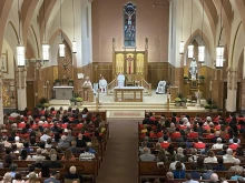 A confirmation Mass is held at St. Mary's Parish on Saturday, Sept. 21, 2024, in Franklin, Massachusetts.