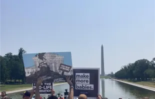 Students and pro-life advocates gather at the Lincoln Memorial for a rally commemorating the second anniversary of the overturning of Roe v. Wade on June 22, 2024. Credit: Gigi Duncan/CNA