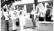 Women demonstrate for the Equal Rights Amendment in 1978.