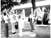 Women demonstrate for the Equal Rights Amendment in 1978.