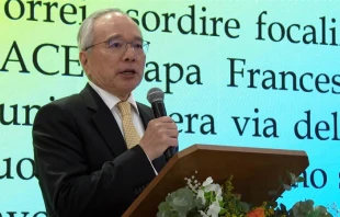 Matthew Lee, Taiwan's ambassador to the Holy See, speaks at a celebration of Taiwan’s 113th National Day at a reception organized by the Embassy of the Republic of China to the Holy See in Vatican City, Wednesday, Oct. 2, 2024. Credit: Fabio Gonnella/EWTN