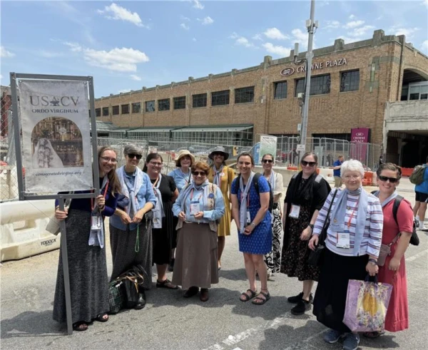 Members of the American Society of Consecrated Virgins attended the National Eucharistic Congress as a group. Credit: American Society of Consecrated Virgins (USACV)