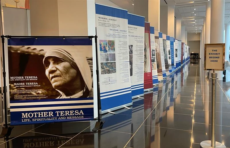 Entrance to the "Mother Teresa: Life, Spirituality and Message" exhibit at the St. John Paul II Shrine in Washington, D.C.?w=200&h=150