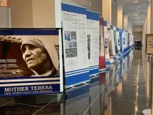 Entrance to the "Mother Teresa: Life, Spirituality and Message" exhibit at the St. John Paul II Shrine in Washington, D.C.