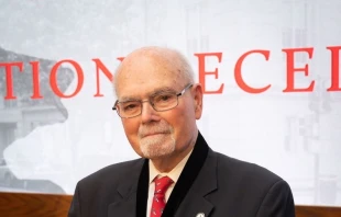 Lee Edwards received the VOC Truman-Reagan Medal of Freedom, at the opening of the Victims of Communism Museum in June 2022. This medal is the highest honor from the Victims of Communism Memorial Foundation, which he co-founded in 1994. Credit: Photo courtesy of Elizabeth Spalding