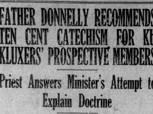 A January 1924 headline from the Denver Catholic Register.