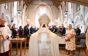 Archbishop Mark O’Toole was installed as the eighth archbishop of Cardiff in St. David’s Cathedral, Cardiff, Wales, in June 2022. Credit: © Mazur/cbcew.org.uk