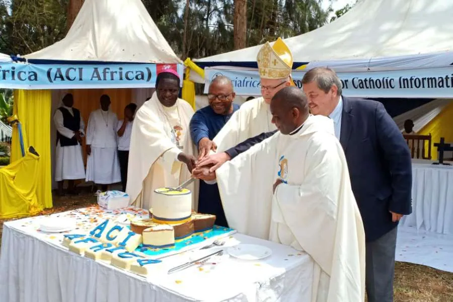 Church leaders celebrate at a launch event ahead of ACI Africa’s five-year anniversary on Aug. 9 2024.