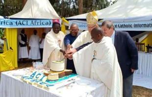 Church leaders celebrate at a launch event ahead of ACI Africa’s five-year anniversary on Aug. 9 2024. Credit: ACI Africa