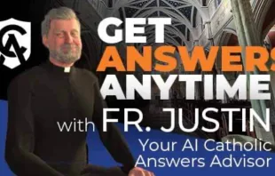 Billboard for AI priest Father Justin on social media. Credit: Catholic Answers / Screenshot