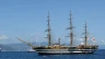 The Amerigo Vespucci Italian naval ship.