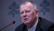 Brazilian Archbishop Jaime Spengler, OFM, speaks at a Synod on Synodality briefing on Oct. 8, 2024, at the Vatican.