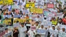 Members representing Assam Christian Forum and CRI-NEI in India take part in a solidarity prayer meeting for restoration of peace in Manipur after ethnic violence at a school in Guwahati on June 24, 2023.