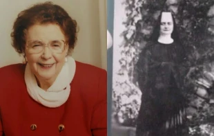 The United States Catholic Conference of Bishops on Nov. 13, 2024, voted to advance the canonization causes of Servant of God Gertrude Agnes Barber (left) and Benedictine Sister Annella Zervas. Credit: Photo courtesy of Barber National Institute; photo courtesy of Joanne Zervas