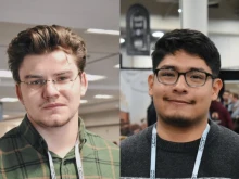 At the 2025 SEEK conference in Salt Lake City, Isaac Smith (left), a member of the Church of Jesus Christ of Latter-day Saints (LDS), and Alex Tarrios, a Pentecostal Christian, each found themselves seeking Christ, finding encouragement and support in the community they found there.