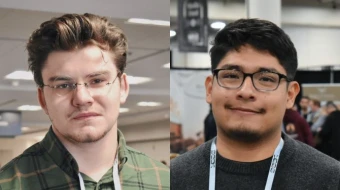 At the 2025 SEEK conference in Salt Lake City, Isaac Smith (left), a member of the Church of Jesus Christ of Latter-day Saints (LDS), and Alex Tarrios, a Pentecostal Christian, each found themselves seeking Christ, finding encouragement and support in the community they found there.