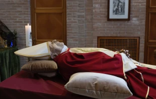 The Vatican has released photographs of the body of Pope Emeritus Benedict XVI, who died on Dec. 31, 2022, at age 95. Vatican Media