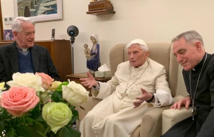 Pope Emeritus Benedict XVI in a 2021 file photo. Joseph Ratzinger-Benedict XVI Foundation