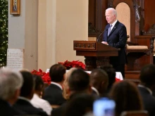 President Joe Biden speaks during an interfaith prayer service at the Cathedral-Basilica of St. Louis, King of France, in New Orleans on Jan. 6, 2025, with the families and community members impacted by the New Year’s Day truck attack in New Orleans.