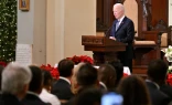 President Joe Biden speaks during an interfaith prayer service at the Cathedral-Basilica of St. Louis, King of France, in New Orleans on Jan. 6, 2025, with the families and community members impacted by the New Year’s Day truck attack in New Orleans.