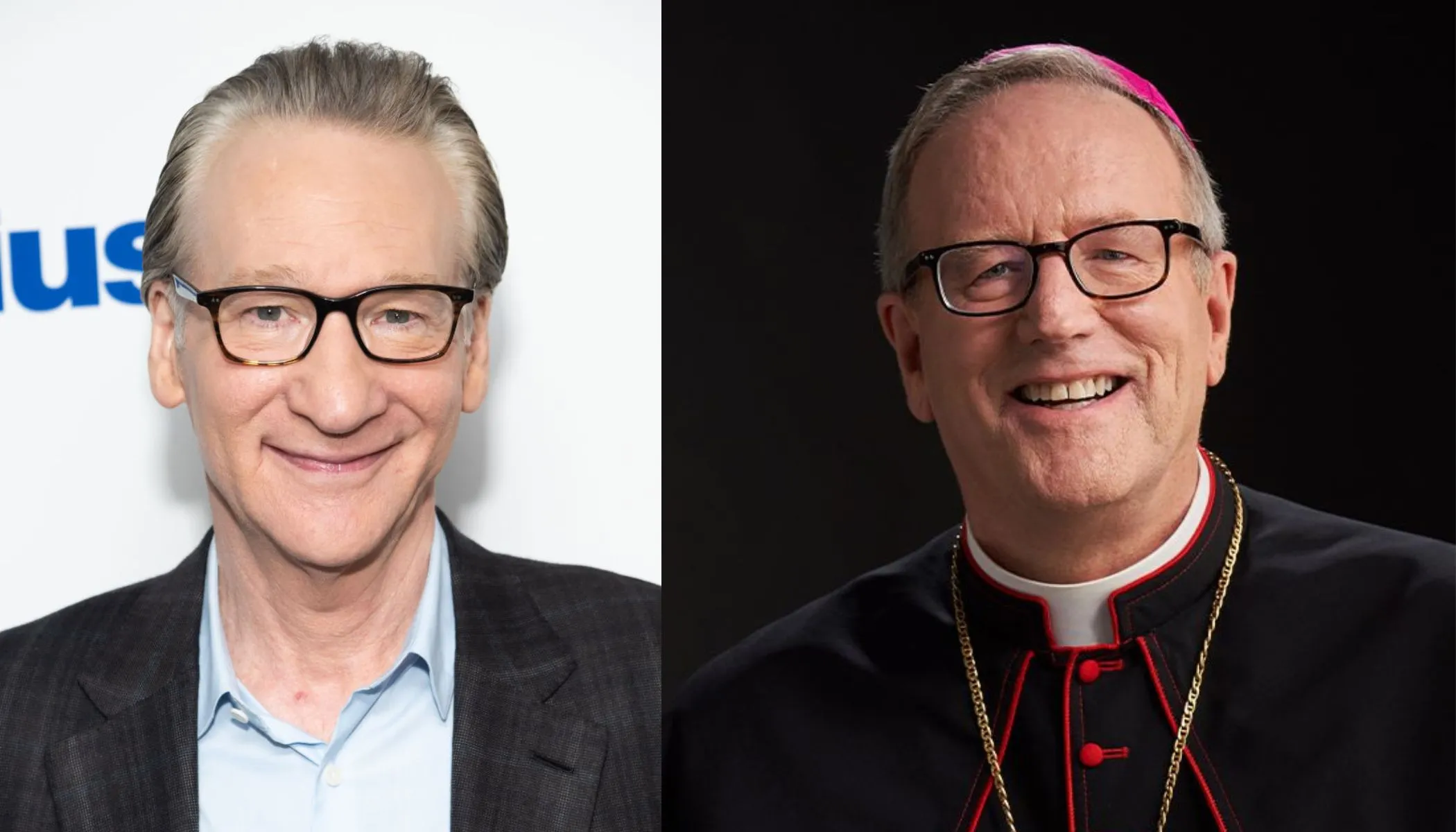 Bill Maher and Bishop Robert Barron.?w=200&h=150