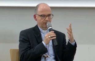 Bishop Franz Jung of Würzburg, Germany. Screenshot from YouTube video