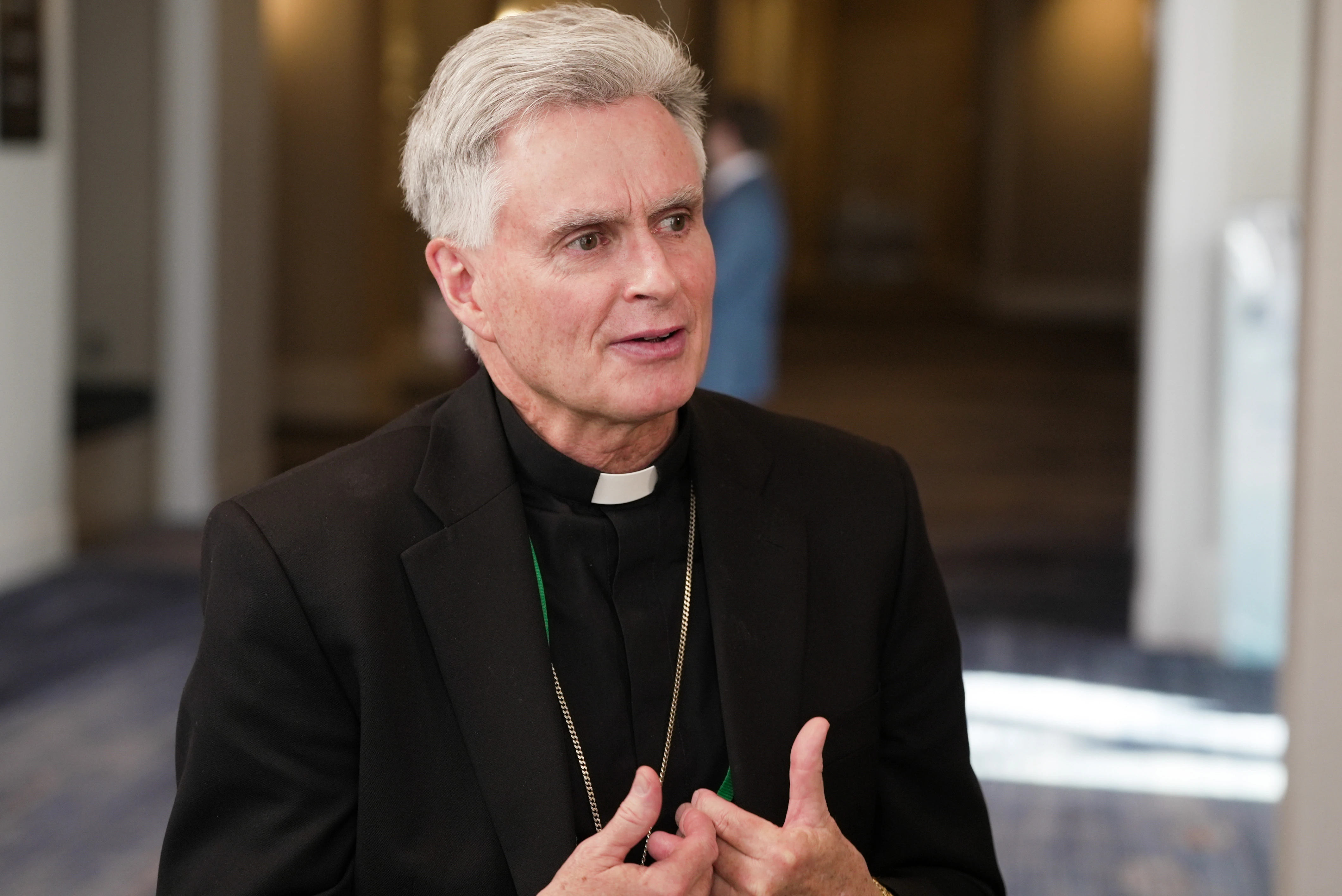 Bishop Thomas Daly of Spokane, Washington, chairman of the U.S. Conference of Catholic Bishops’ Committee on Catholic Education, speaks to CNA during the USCCB’s fall plenary assembly on Nov. 13, 2024.?w=200&h=150