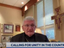 Bishop David Zubik of Pittsburgh speaks with anchor Tracy Sabol on “EWTN News Nightly” on July 15, 2024, about the attempted assassination of former president Donald Trump.