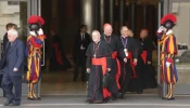 Cardinals outside the Paul VI Hall.