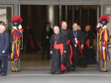 Cardinals outside the Paul VI Hall.