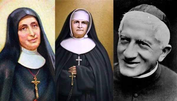 Elena Guerra, Marie-Léonie Paradis, and Giuseppe Allamano are among the Blesseds whom Pope Francis paved the way for canonization in a decree on May 23, 2024. They will be canonized on Oct. 20, 2024. Credit: Oblates of the Holy Spirit; centremarie-leonieparadis.com; and Unknown photographer, Public domain, via Wikimedia Commons