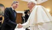 Pope Francis receives Secretary of State Antony Blinken at the Vatican, Nov. 27, 2024.