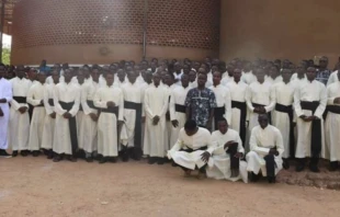 Recently arrived seminarians in Burkina Faso with new cassocks. Credit: Aid to the Church in Need