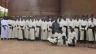 Recently arrived seminarians in Burkina Faso with new cassocks.