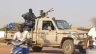 Burkinabé soldiers patrol in Ouagadougou after the January 2022 coup.