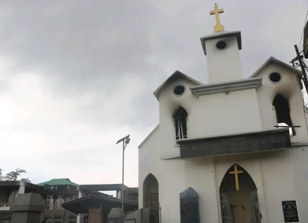 Since May 2023, the state of Manipur has been suffering a protracted violent clash between the majority of Meiteis (most of them Hindus) and the minority Kukis (all of them Christians), which has left more than 230 dead. Here is a Kuki church in Imphal in Manipur, which was burned in an attack. Credit: Anto Akkara