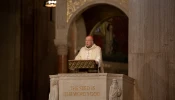 Cardinal Robert McElroy gives his first homily as the shepherd of the Archdiocese of Washington, at the Basilica of the National Shrine of the Immaculate Conception on March 11, 2025.