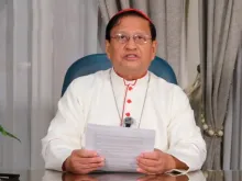 Cardinal Bo during his interview with ACI Prensa and EWTN News.