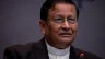 Cardinal Charles Bo speaks with journalists at a Synod on Synodality press briefing on Oct. 17, 2024.