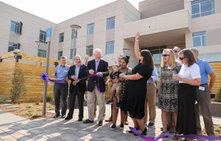 The ribbon cutting at Caritas Center in Santa Rosa, Calif., Sept. 12, 2022. Christopher Chung/Catholic Charities of the Diocese of Santa Rosa