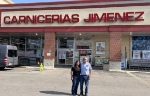 Carnicerías Jiménez founder José Jiménez and his daughter Luz Maribel, the Chicago grocery chain’s human resources director. Credit: Courtesy of Luz Maribel Jiménez