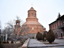 The Cathedral of the Holy Martyrs, in Gyumri, Armenia, is the cathedral of the Ordinariate for Armenia, Georgia, Russia, and Eastern Europe of the Armenian Catholic Church.