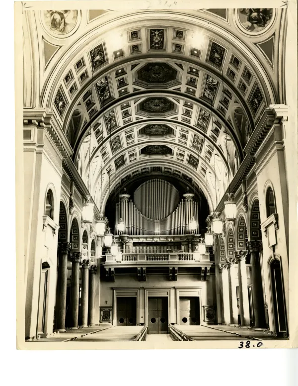 The original gallery organ at the Cathedral of the Sacred Heart in Richmond, Virginia, 1931. Credit: Courtesy of the Diocese of Richmond